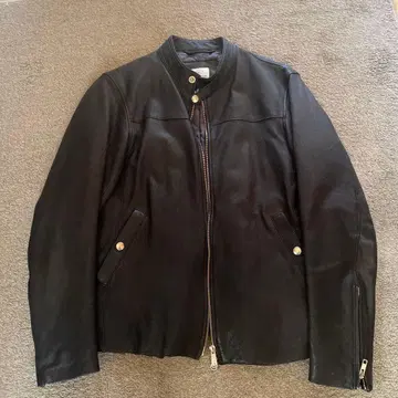 BEAUTY & YOUTH 블랙 가죽 자켓