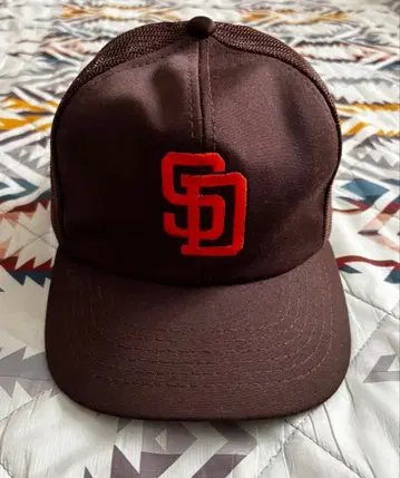 80s 90s MLB 샌디에이고 파드리스 캡 챙 안쪽 녹색