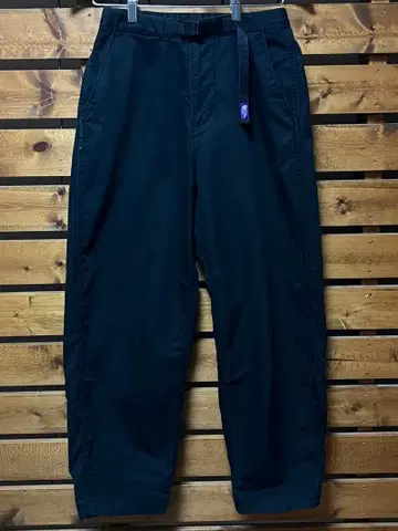 THE NORTH FACE 퍼플 라벨 블랙 와이드 테이퍼드