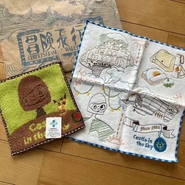 지브리 파크 천공의 성 라퓨타 타월 손수건 2장 세트