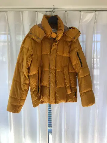 머스타드 다운 자켓 탈부착 후드/M