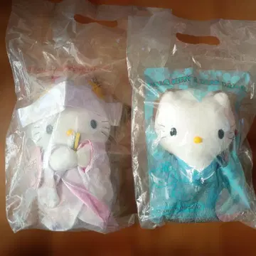 헬로키티 결혼식 봉제 인형 2체 세트