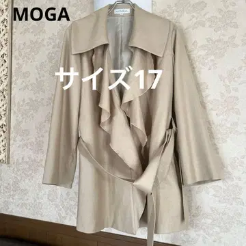 새상품급 빅 사이즈 17 모가 MOGA 울 실크 혼방 코트