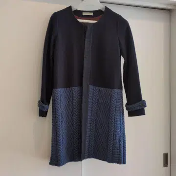 WRAPINKNOT 노카라 자켓 뜨개질 절개 디자인