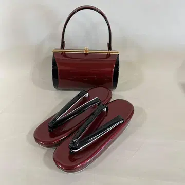 에나멜 와인 레드 블랙 조리 백