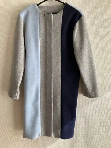 다색 롱 코트 그레이 블루 네이비