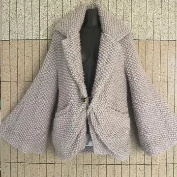 Adonisis 니트 오버 사이즈 자켓 그레이