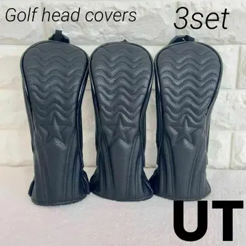 [ UT ] 골프 클럽 헤드 바 유틸리티 블랙 블랙 스타 스타 3개