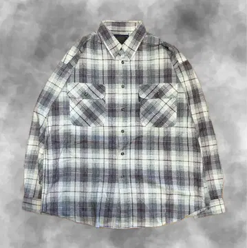 빈티지 체크 무늬 긴팔 셔츠