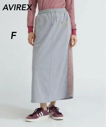 AVIREX 여성용 하의 새틴 콤비 스커트 롱 스커트