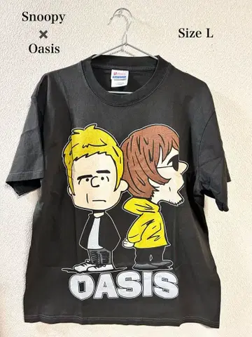 Oasis x Snoopy 콜라보 T셔츠 sizeL 미사용 새상품