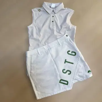 데상트 골프 피케 셔츠 스커트 세트