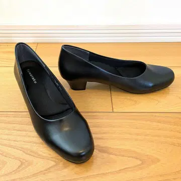 후와라쿠 라운드 펌프스 3.5cm 힐 3E 미사용 새상품 장례식 취업활동