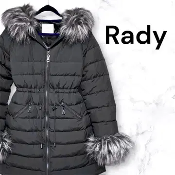 Rady 다운 코트 다운 여성용 퍼 포함 블랙 아우터