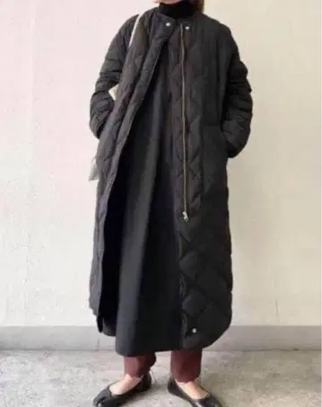 투데이풀 퀼팅 롱 다운 자켓 38