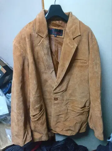 무료배송 US 구제 의류 빈티지 스웨이드 가죽 테일러드 자켓 M