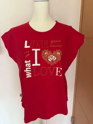 MIKANO 그래픽 프린트 T셔츠 빨간색