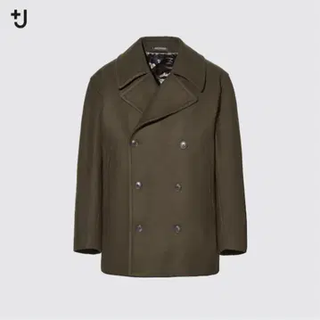새상품급 유니클로 플러스j 울 블렌드 오버 사이즈 피 코트