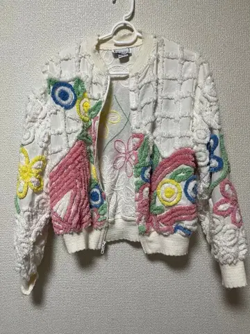 Damze 꽃무늬 자수 봄버 자켓