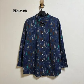 새상품급 네넷 올 패턴 셔츠 walk in the forest