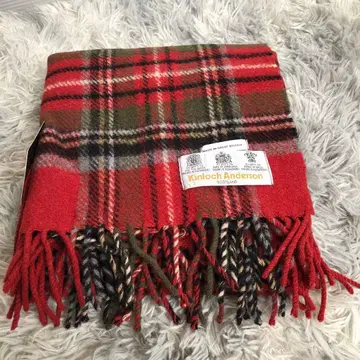 킨록 앤더슨 타탄 체크 스톨 담요 미사용품