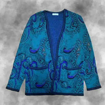 빈티지 페이즐리 무늬 니트 가디건