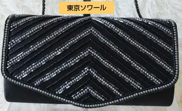 새상품급 TOKYO SOIR 파티백 블랙 클러치백