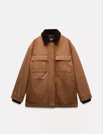 대비 색상 퀼팅 자켓 ZW Collection