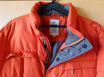 DUNLOP 오렌지 후드 부착 다운 자켓 M 사이즈