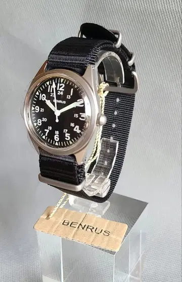 BENRUS 손목시계 블랙 벨트