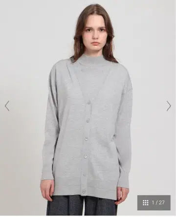 가디건 사이즈 38 theory luxe 라이트 그레이