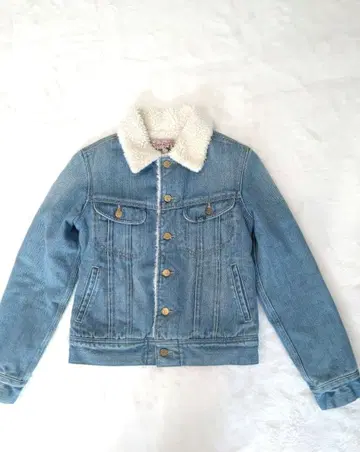 리 데님 보아 자켓