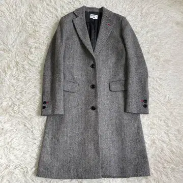 유니클로 롱 코트 헤링본 체스터 코트 L