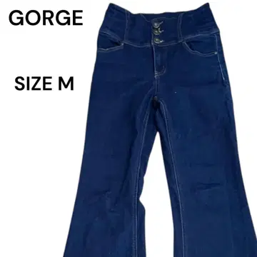 Y2K GORGE 플레어 데님 M 하이웨스트 인디고 새상품급