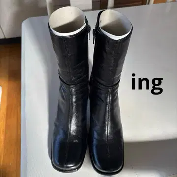 백화점 구매 일본제 [ ing ] 잉그 숏 부츠 블랙 23.5cm