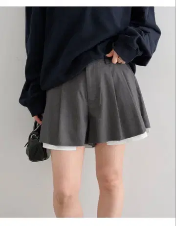 U by SPICK&SPAN 큐롯 숏팬츠 그레이 36