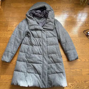 유니클로 UNIQLO*울 블렌드 후디 다운 코트 (M) 그레이