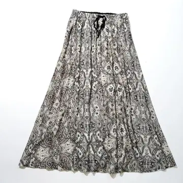 새상품급 BEARDSLEY 비어즐리 실크 벨로아 올 패턴 롱 스커트