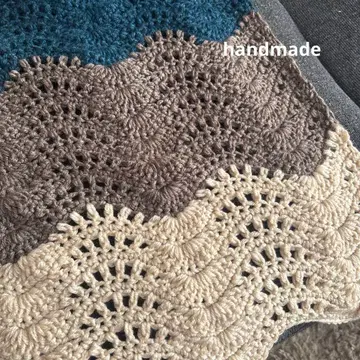 6색 담요 무릎담요 핸드메이드 멀티 커버 컬러풀 손뜨개질 케이프