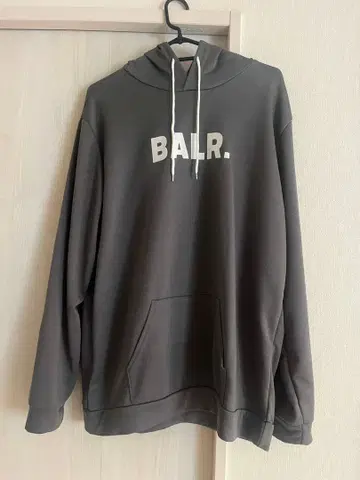 [ 새상품급 ] BALR. 보라 로고 프린트 풀오버 후드티 그레이