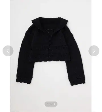 니트 크롭 가디건 moussy