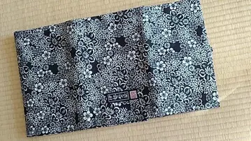 이세가타미 염색 나고야 오비 꽃무늬 블랙 미사용 순수 실크