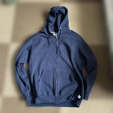 러셀 맨투맨 풀 집업 후드티 XL 네이비