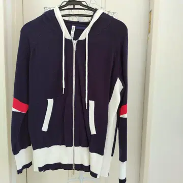 미카레 미카레 네이비 화이트 스트라이프 후드티