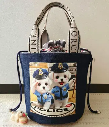 핸드메이드 말티즈 복조리 토트백 U^^UU^^U