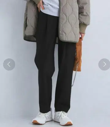 그린 라벨 릴랙싱 올마이 기모 테이퍼드 팬츠 블랙 36