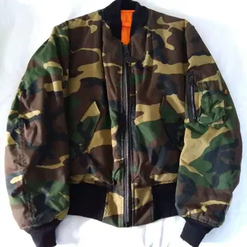 ALPHA MA-1 USA제 카모플라쥬 플라이트 자켓 XS