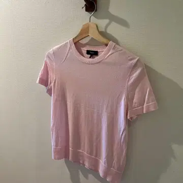 Theory 반팔 니트 M 핑크