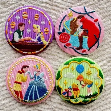 디즈니 자수 배지 4개 세트