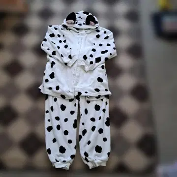 달마시안 인형옷 플리스 룸웨어 M 사이즈